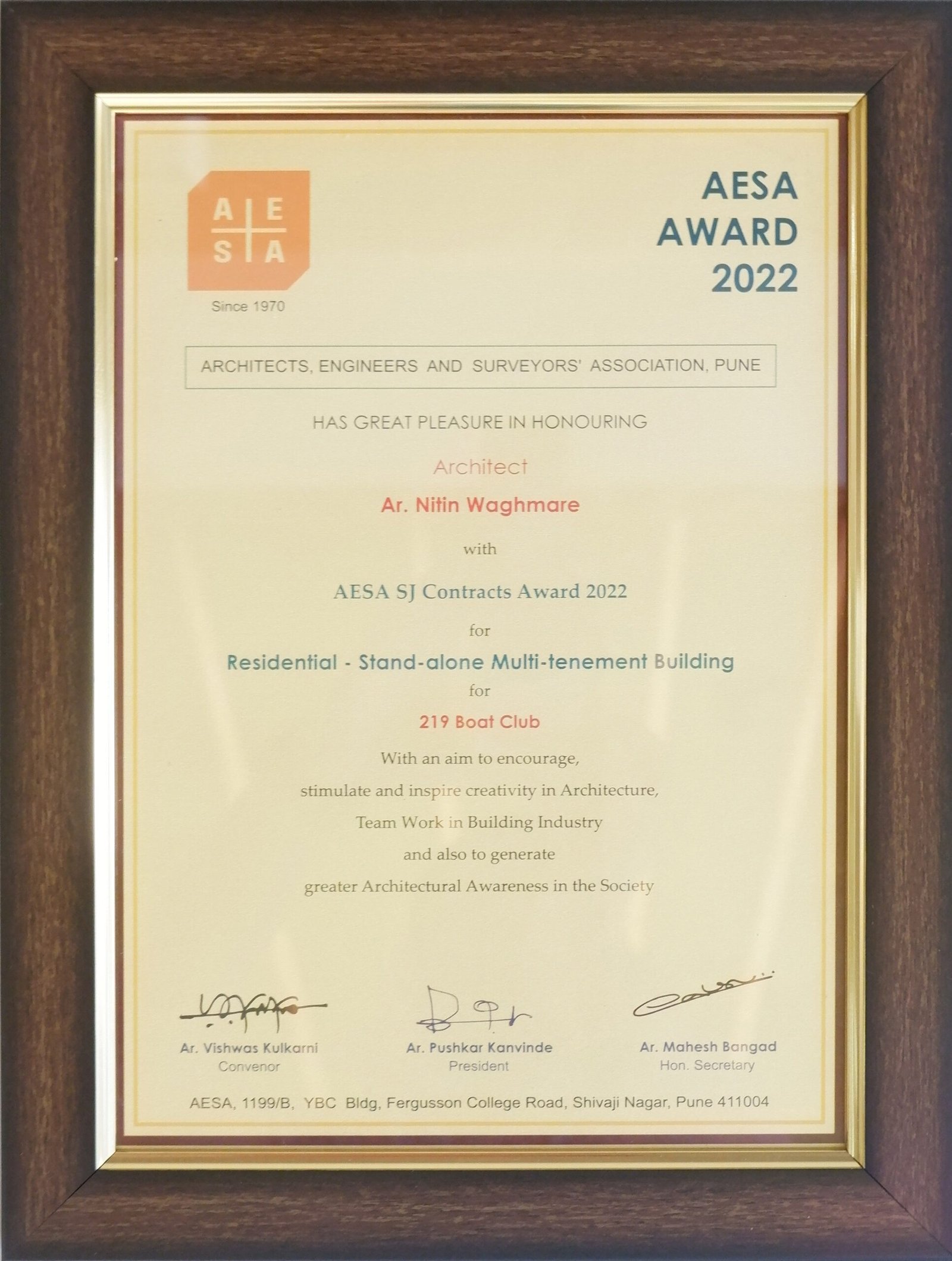 <h3>Architects Engineers And Surveyors Association Pune 2022</h3>